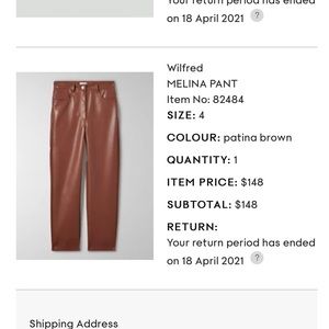 Aritzia Melina pants